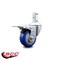 Service Caster 3 Inch Blue Poly Wheel Swivel 3/4 Inch Square Stem Caster with Total Lock Brake SCC-SQTTL20S314-PPUB-BLUE-34 - alternate 5